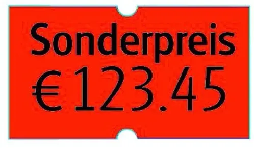 Printer Labels AS Etiketten »Sonderpreis« für Preis-/Warenauszeichner rot