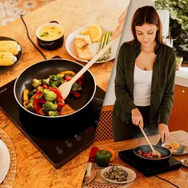 Cecotec Tragbares Induktionskochfeld Induktionsplatte Full Magma Slim