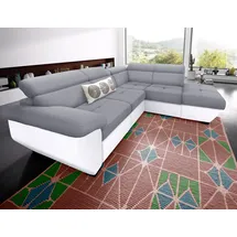 Cotta Ecksofa »Speedway L-Form«, mit Kopfteilverstellung, wahlweise mit Bettfunktion & Bettkasten grau
