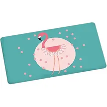 Gedalabels infinite by GEDA LABELS Flamingo_BRETTCHEN Punkte Frühstücksbrett Melamin, türkis/rosa, 23,5 x 14 x 0.5 cm