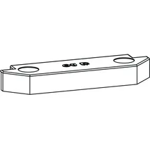 GU Energy GU-966 PSK Rastplatte, Eurofalz 24x8 mm, 13v, Zink silber, mit Positionszapfen