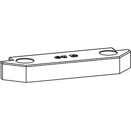 GU Energy GU-966 PSK Rastplatte, Eurofalz 24x8 mm, 13v, Zink silber, mit Positionszapfen