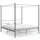 vidaXL Himmelbett 180 x 200 cm Grau