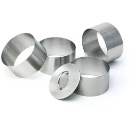 APS 110 Edelstahl Schaumspeiseringe nahtlos, 5-tlg. Set (4 Ringe + 1 Pusher), Ø 6 x 4, 5 cm