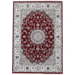 Orientteppich WOVEN ARTS "Orientteppich Nain", rot, B:120cm H:15mm L:180cm, Wolle, Teppiche, handgeknüpft, Wohnzimmer, reine Wolle