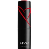 NYX Professional Makeup Shout Loud Satin Lipstick, Red Haute