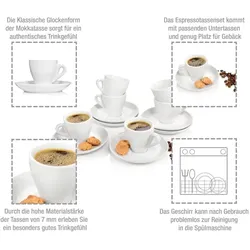 SÄNGER Espressotassen Set Port 12 teilig für 6 Personen