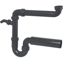 CORNAT Raumsparsiphon 11/2'' DN50 Schlauchverschraubung ''ohne Rosette''