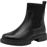 TAMARIS Comfort Damen Chelsea Boots mit Reißverschluss Wasserabweisend, Schwarz 38 EU