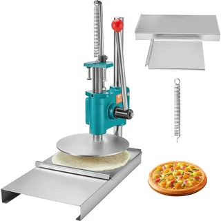 Vevor Manuelle Pizzateig-Gebäckpresse 24 cm, 5 mm Dicke Herstellungsmaschine zum Pressen von Pizza-Handküchen, Küche Pizzateigpresse, Kommerziel...