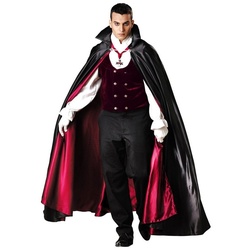 In Character Kostüm Vampir, Hochwertiges & elegantes Gewand für noble Vampire schwarz