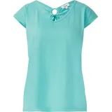 s.Oliver T-Shirt mit weitem Ausschnitt, Cut-out und Schleife - türkis - 44