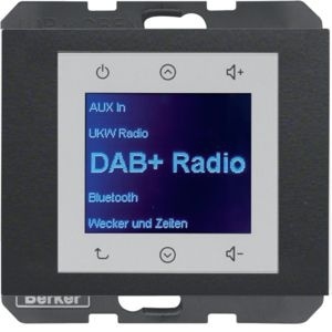 Berker 30847006 Radio Touch Unterputz DAB+, Bluetooth K.x anthrazit matt