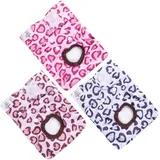 CuteBone 3 Stück Leopard Wiederverwendbare Hundewindeln, Hochsaugfähige Premium-Windeln für Hündchen, Umweltfreundliche Damenbinden Höschen für weibliche Haustiere D54M-DE