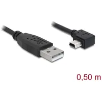 DeLock USB 2.0 USB-A Stecker, USB-Mini-B Stecker 0.50 m Schwarz 82680