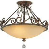 Feiss Chateau 2-flammige Deckenleuchte Mokka-Bronze