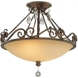 Feiss Chateau 2-flammige Deckenleuchte Mokka-Bronze