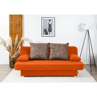 Collection AB Schlafsofa »Ulla inkl. Bettfunktion und Bettkasten«,... orange