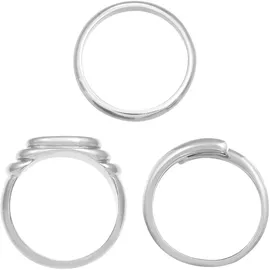 ELLI PREMIUM Ring Bandring Siegelring Wickelring Trio Set 925