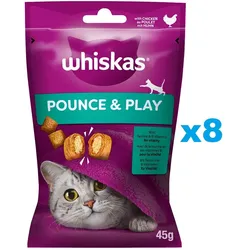 WHISKAS Energie und Vitalität 8x45 g: Leckerlis mit Huhn für Katzen
