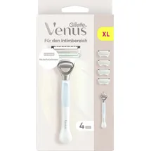 Gillette Venus Rasierer für den Intimbereich, Damenrasierer mit 4 Ersatzklingen, Intimrasierer für Frauen hilft, die Haut vor Irritationen zu schützen