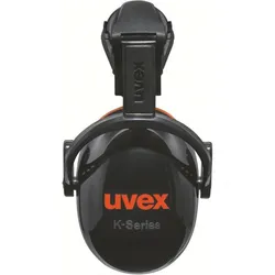 UVEX Arbeitsschutz K30H, Helm, Konstruktion, Schwarz, Rot, 34 dB