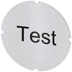 Siemens 3SU19000AB710DV0 Einlegeschild für Leuchtdrucktaster, rund, milchig, Beschriftung: Test - 10 Stück