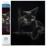 Pracht Creatives Hobby Mitternacht Katze Diamond Painting Kreativset 4.389 Diamant Mosaiksteine 36 x 28 cm