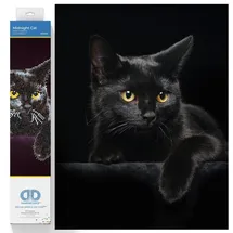 Pracht Creatives Hobby Mitternacht Katze Diamond Painting Kreativset 4.389 Diamant Mosaiksteine 36 x 28 cm