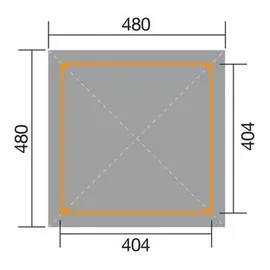 Weka Gartenoase 651 A 4,8 x 4,8 m Weiß