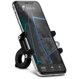 ONEFLOW Handyhalterung Fahrrad für alle ULEFONE Handys - Ultraleichte Smartphone Halterung für Lenker Kompakt, stabil & unauffällig - Schwarz