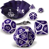 enhance gaming Enhance Tabletop Collectors Edition 7pc Metal RPG Dice Set Purple