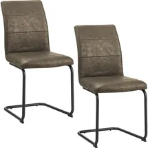 Hti-Living Schwingstuhl Antikhellbraun 2er Set Enie