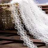 15 Yard Vintage Spitzenband Weiß Dekoband Zierband Zierspitze Spitzenstoff Spitzenborte Häkel-Borte Häkelspitze für DIY Nähen Ohrring Armband Halskette Hochzeit Deko Scrapbooking Geschenkbox,4 cm