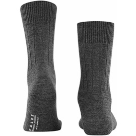 Falke Herren Socken Teppich im Schuh Merinowolle, Unifarben grau 43-44