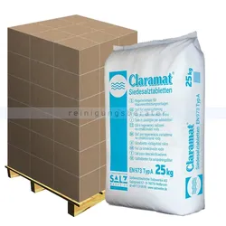 Claramat Regeneriersalz Siedesalz Tabletten 40x25 kg Palette für Wasseraufbereitungsanlagen nach DIN EN 973