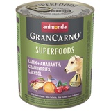 Animonda GranCarno Superfoods Lamm + Amaranth, Cranberries, Lachsöl 12 x 800 g