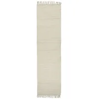 Ib laursen Stilvoller Bodenläufer aus Baumwolle, 250x60 cm, creme