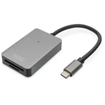 Digitus USB-C Kartenleser, 2 Anschlüsse UHS-II SD4.0, TF4.0, 300Mb/s