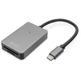 Digitus USB-C Kartenleser, 2 Anschlüsse UHS-II SD4.0, TF4.0, 300Mb/s