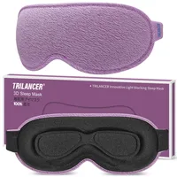 Trilancer 99.99% Lichtblockierende 3D Schlafmaske für Männer & Frauen, 2026 Ultraweiches und Druckfreies Design, Augenmaske für Seitenschläfer, Nickerchen, Meditation, Reisen und Schlafzimmer(Violett)