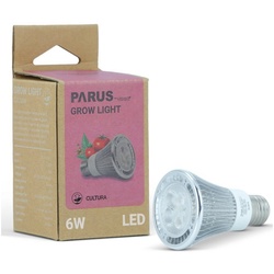 PARUS Pflanzenlampe Cultura, Leuchtmittel für Pflanzen, rot, E27 Pflanzenlampe „Cultura“ 6W 60°