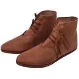 Wikinger Schuhe Herren, Mittelalter Schuhe Herren Wikinger Kurz Cowboystiefel Leder Westernstiefel Cowboy Stiefel Gothic Western Stiefeletten Flache Piratenstiefel Reitstiefel Festival Braun, 47 - 47 EU