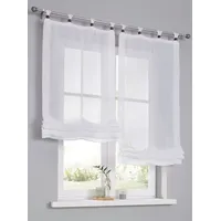Heine Raffrollo HEINE HOME Gr. 3, braun weiß. braun), B:80cm H:140cm, Raffrollos