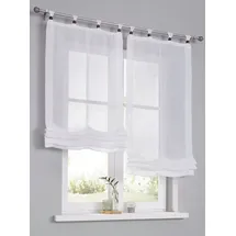 Heine Raffrollo HEINE HOME Gr. 3, braun weiß. braun), B:80cm H:140cm, Raffrollos
