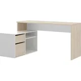 Dmora Eckschreibtisch Ddiaw Eiche / Weiß