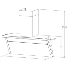 Wolkenstein WS55-90A++GCB Kopffreihaube 90 cm Schwarz