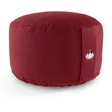 Lotuscrafts® Meditationskissen, Extra-hoch mit 20 cm Sitzhöhe, Yoga Kissen mit Dinkelfüllung, Yogakissen Rund, Bodenkissen Rund, Yogakissen Meditationskissen, Bezug waschbar, GOTS Zertifiziert