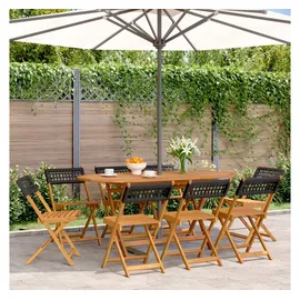 vidaXL Gartenstuhl 47 x 47 x 80 cm schwarz 8 St.