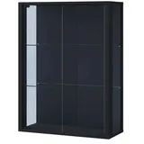 VCM Hängevitrine Udina 60 x 25 x 80 cm Schwarz